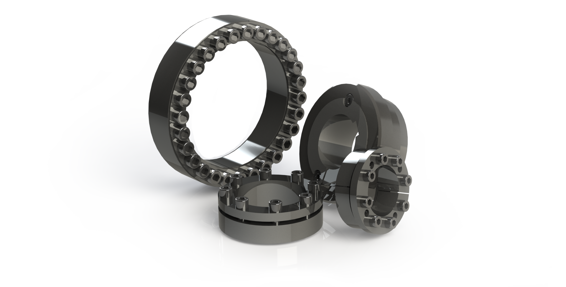 Clamping ring for conveyor belt drum